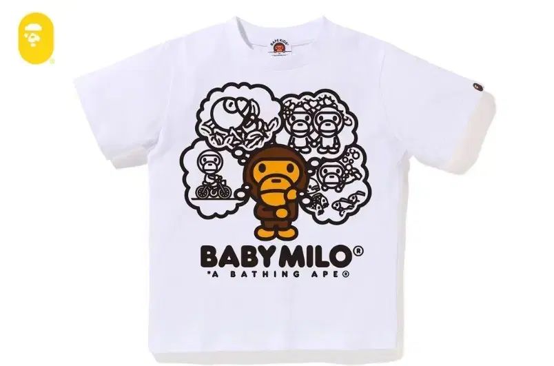 A BATHING APE アベイシングエイプ キッズ 130 ベビー マイロ 考え 半袖T