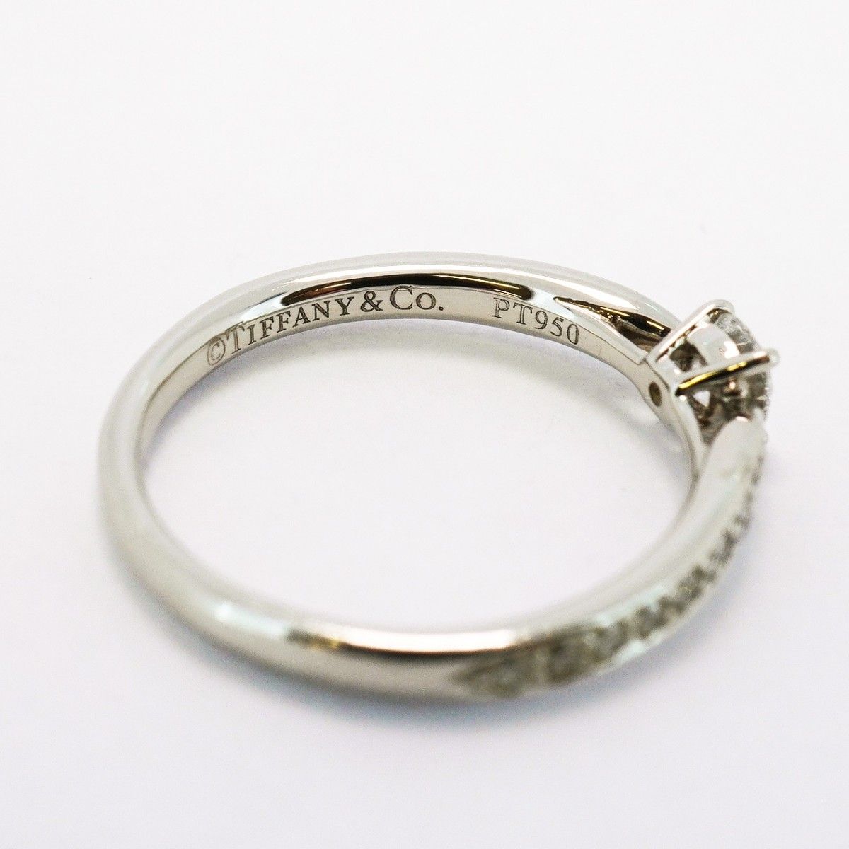 5jeb0246】ティファニー リング ハーモニー ハーフエタニティ Pt950  