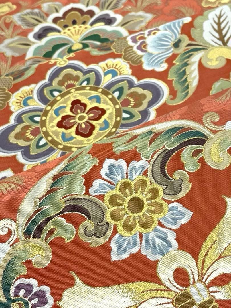 西陣織 となみ帯 紹巴 袋帯 ♥品 国宝への旅 鳥 金糸 正絹 六通