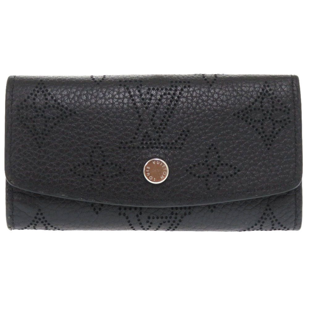 美品 ルイ ヴィトン マヒナ 4連キーケース 黒 ブラック 本物 M64054