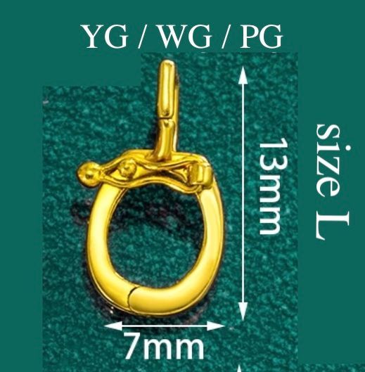 K18YG PG WG バチカン ジュエリーパーツ 便利パーツ 繋ぎ ロック付き K18YG PG WG バチカン ジュエリーパーツ 便利パーツ 繋ぎ ロック付き