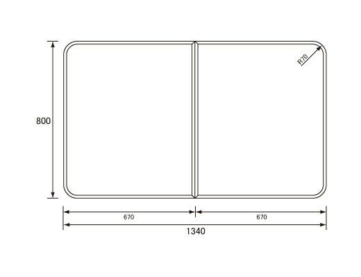 パナソニック Panasonic(松下電工 ナショナル) 風呂ふた(ふろふた フロフタ) 組みふた RL91051SC (RL91051S・VAB91051Sの代替品) 800×1340mm