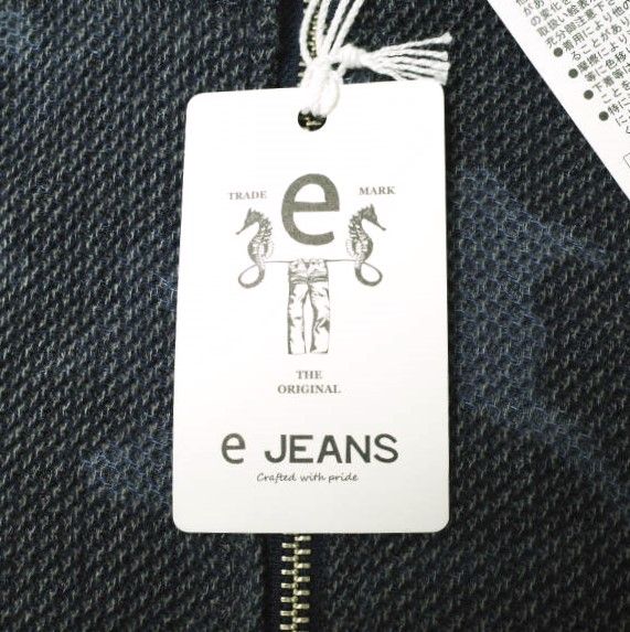 新品 e JEANS イージーンズ 日本製 HONEYCOMB ZIP HOODIE 岡山児島