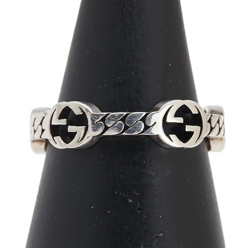 グッチ インターロッキングG リング 指輪 15 SV925 シルバー レディース GUCCI 1-0234076