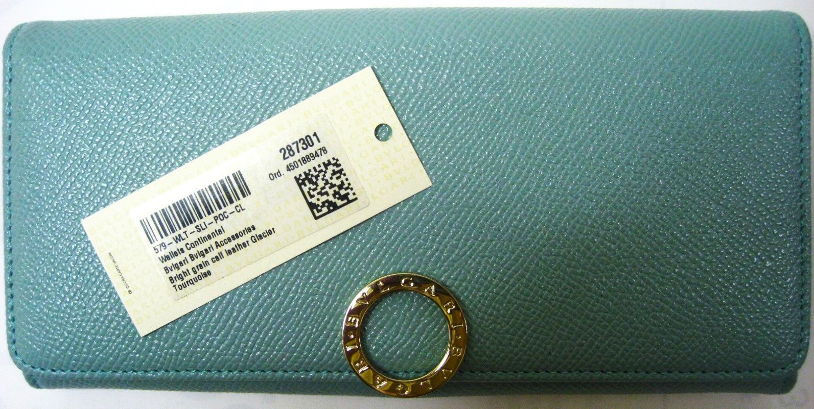 ほぼ未使用 イタリー製 ブルガリ BVLGARI ファスナー小銭入付 長札入 