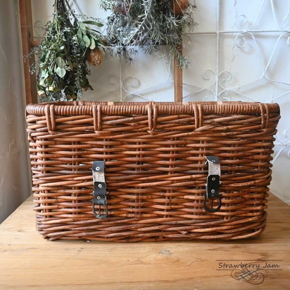 ICO-281 英国アンティーク かご バスケット おもちゃ箱 収納 ボックス 収納バスケット イギリス