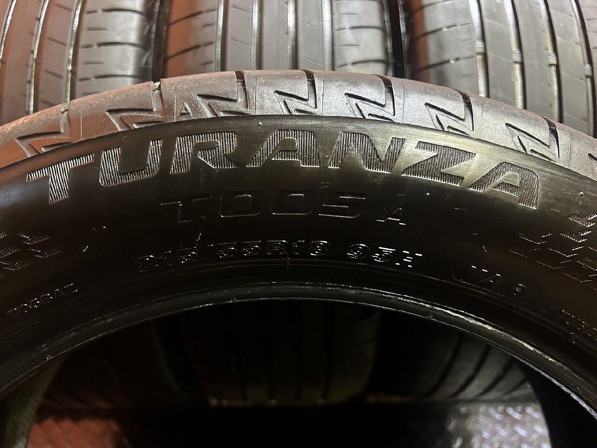 BS BRIDGESTONE TURANZA T005A 215/55R18 18インチ 夏タイヤ 4本 23年製 バリ溝 CX-30 エクストレイル デュアリス等　(VTL239) BS BRIDGESTONE TURANZA T005A 215/55R18 18インチ 夏タイヤ 4本 23年