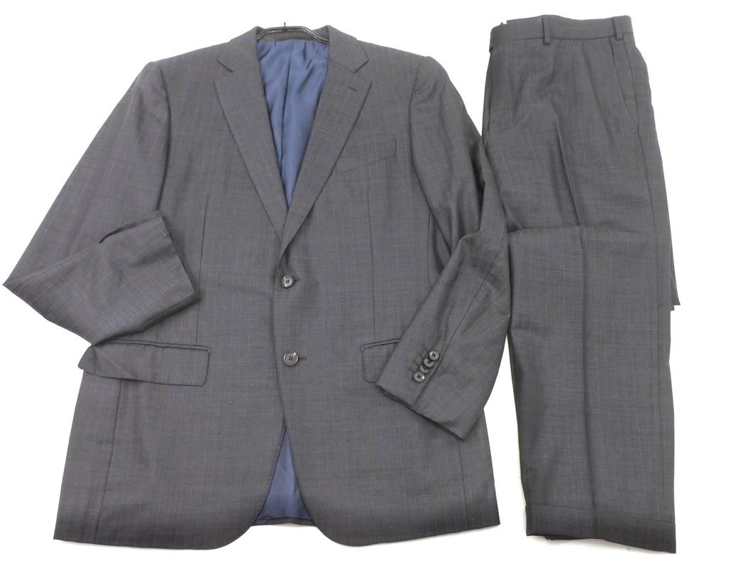 Ermenegildo Zegna エルメネジルド ゼニア ウール ストライプ セットアップ ジャケット パンツ スーツ size50R|グレー ◎メンズ