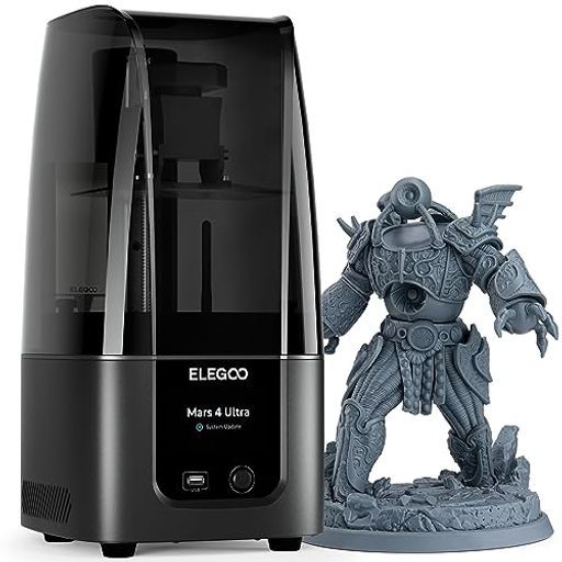 ELEGOOMARS4UltraMSLA3Dプリンター7インチ9KモノクロLCD付きデスクトップ樹脂3Dプリンター簡単レベリングシステムACFリリースライナーフィルム印刷サイズ153.36x77.76x165mm3