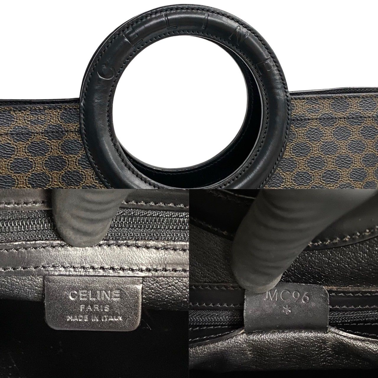 極 美品 希少品 CELINE セリーヌ マカダム ブラゾン トリオンフ