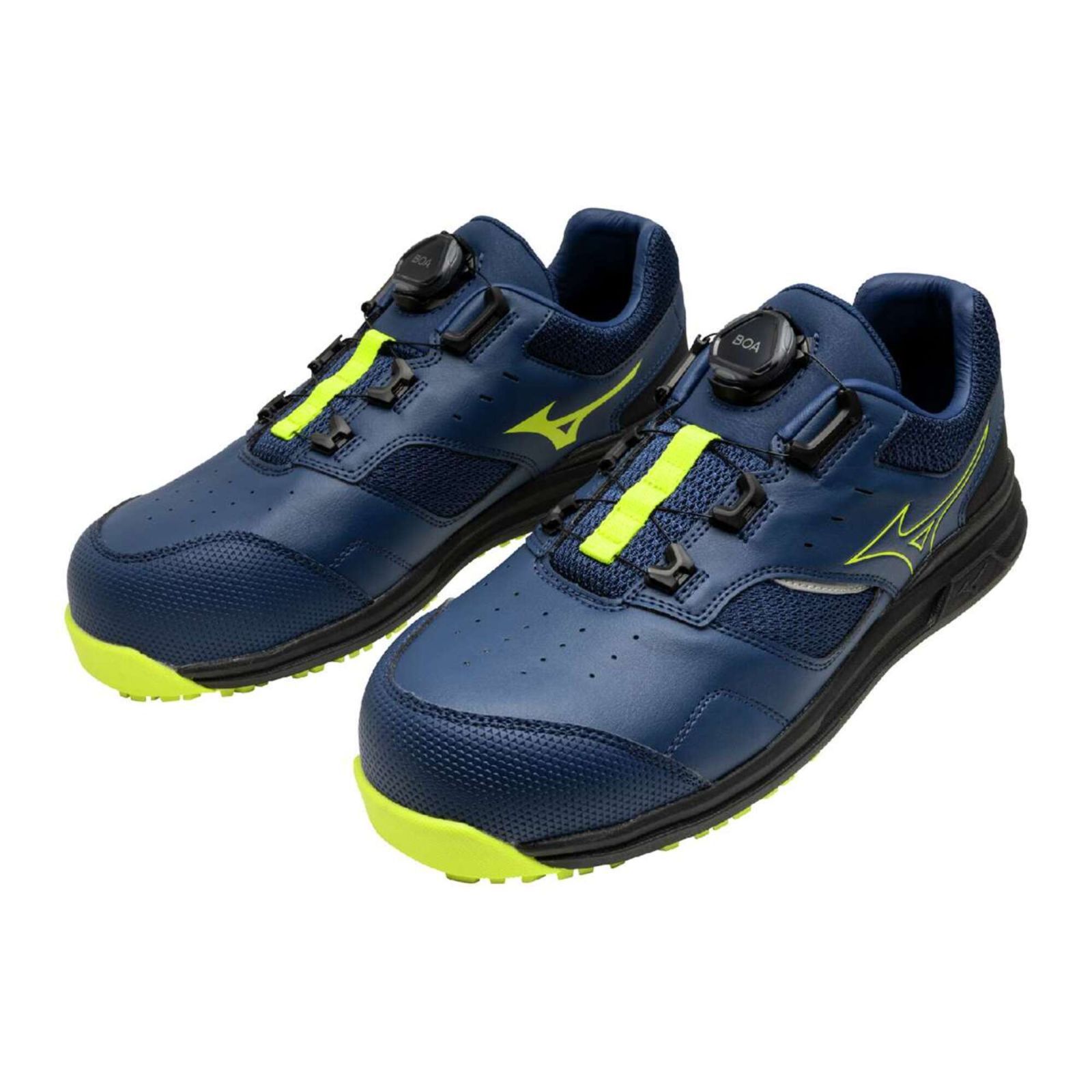 MIZUNO LSII51L WIDE F1GA241514 ネイビー×ライムイエロー ミズノ 安全