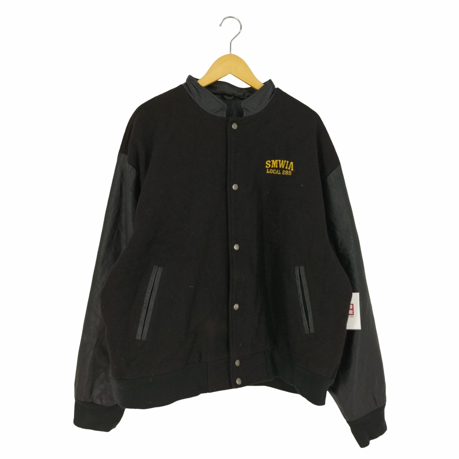 ユーズドフルギ USED古着 {{SUMAGGO}} カナダ製 リサイクルウール レザー スタジャン メンズ import：XXL 