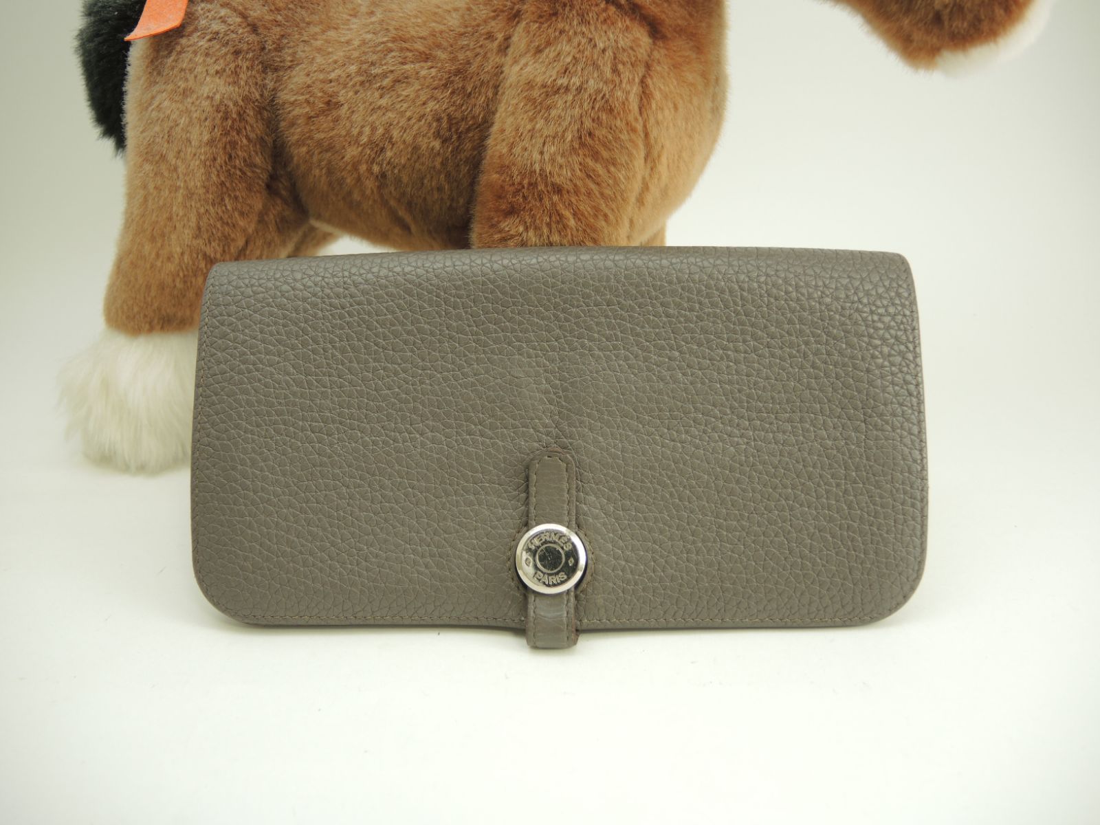 美品★　エルメス　HERMES ドゴンデュオ GM トリヨンクレマンス　財布 エルメス 財布 ドゴンGM トリヨンクレマンス C刻印 ブラック SV
