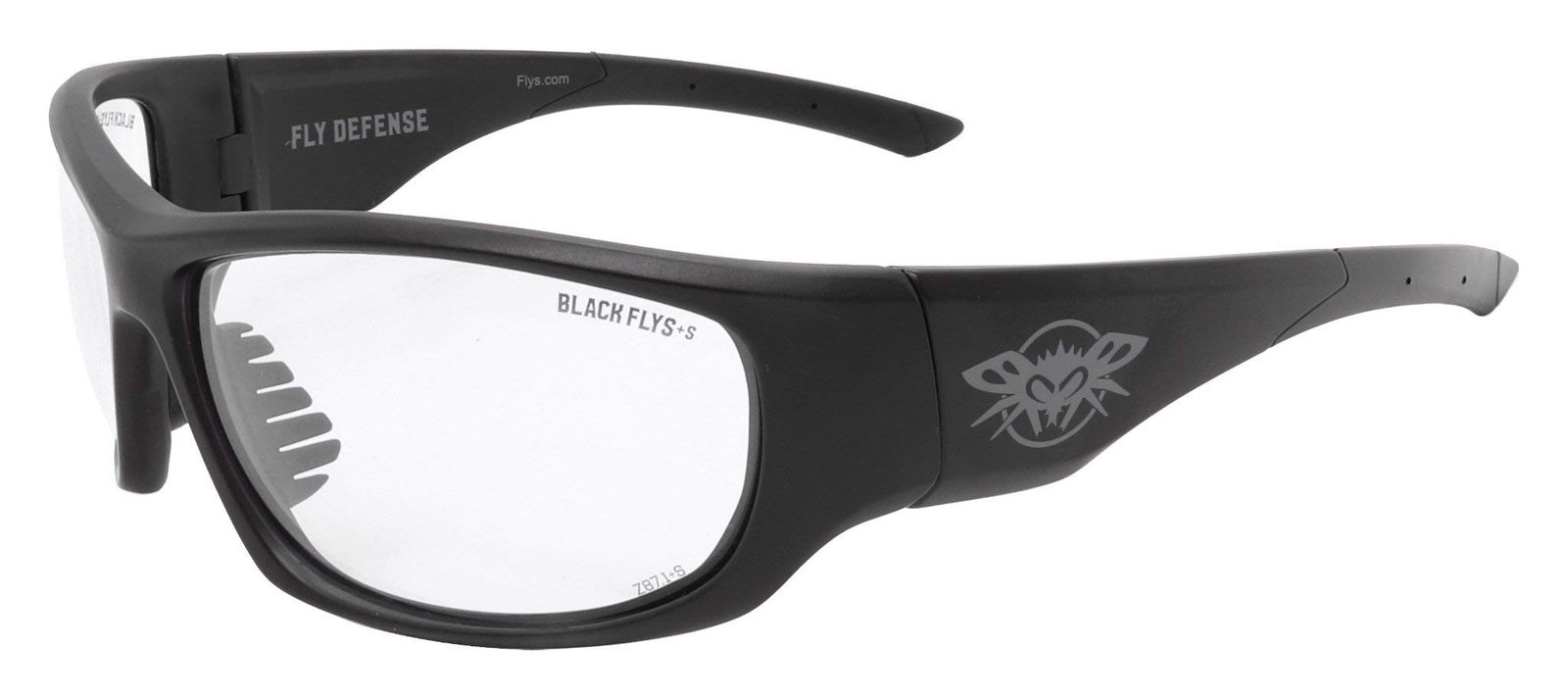 Black Flys サングラス マットブラック クリアレンズ付き 65