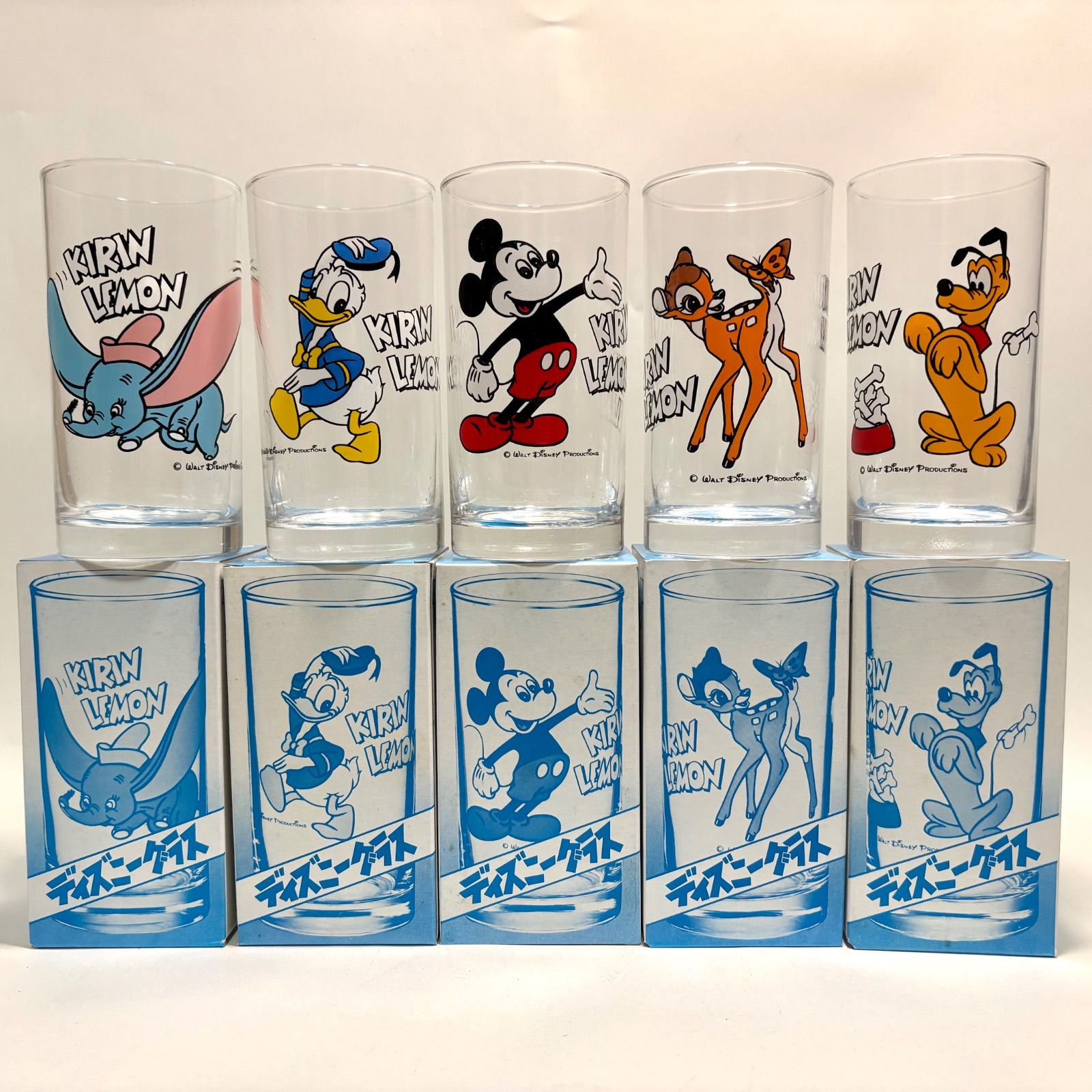 ラスト1セット！！ディズニーキャラクターグラス コップ5個セット 夏 