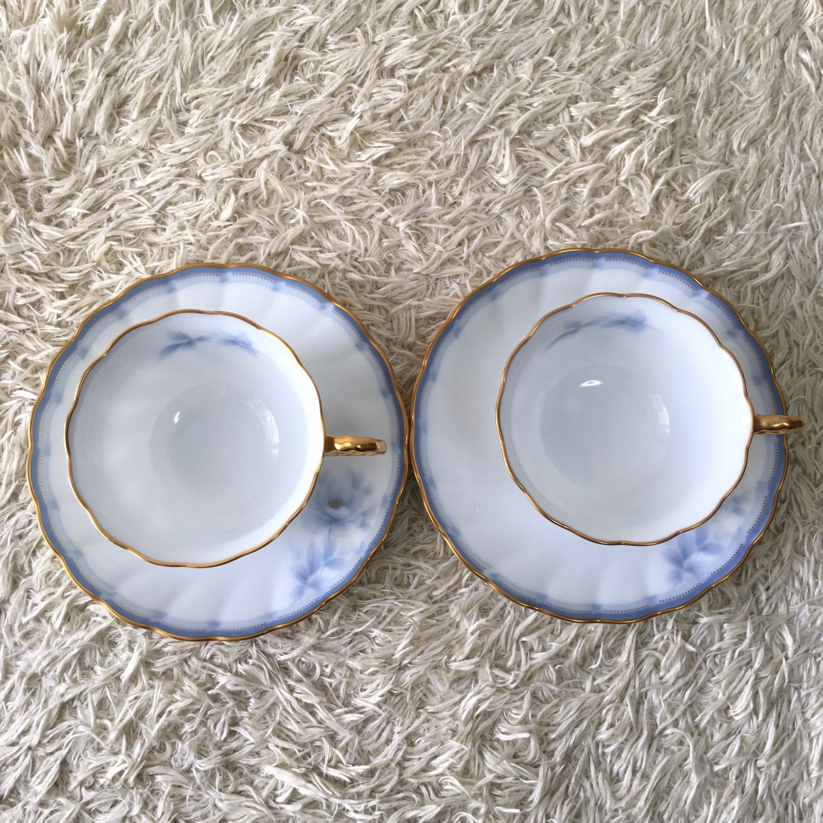 【美品】Noritake ダイアモンドコレクション レゾナンスブルー 5客セット ☆販売のご紹介☆ ノリタケ ダイヤモンドコレクション レゾナンス