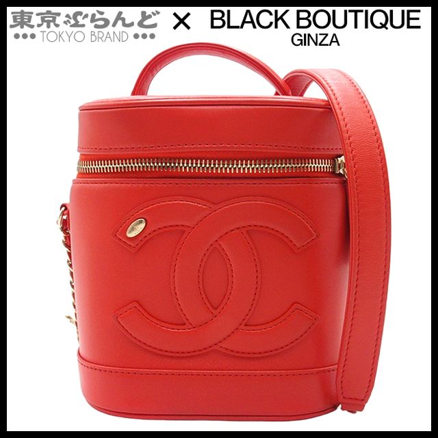 シャネル レッドレザー ココマーク 2way ハンドバッグ シャネル CHANEL ココマーク バニティバッグ 2WAY ハンドバッグ