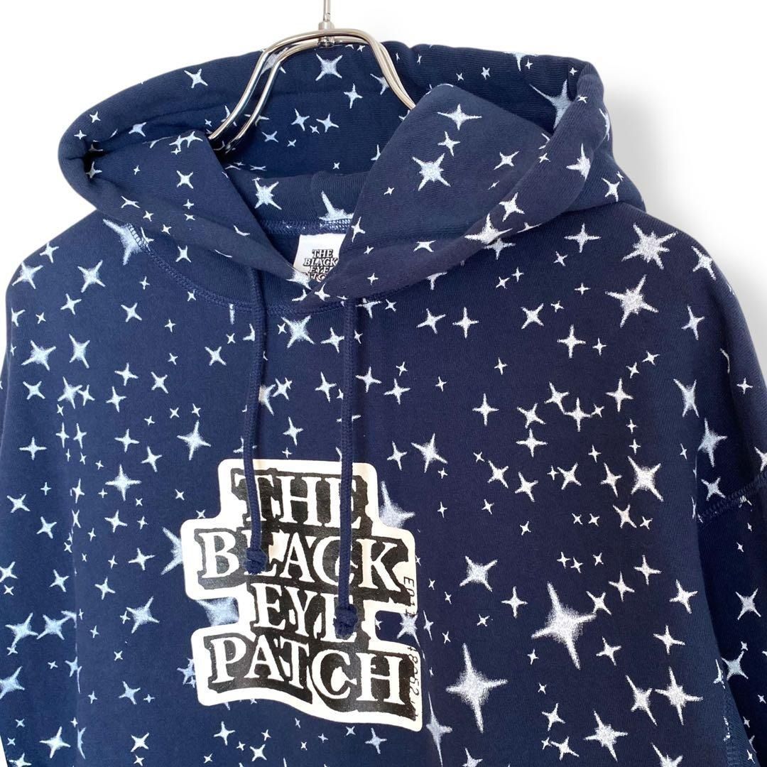 THE BLACK EYE PATCH / パーカー/L/コットン/BLU/総柄/星柄 THE BLACK EYE PATCH 星柄パーカー XL THE BLACK EYE PATCH◇パーカー