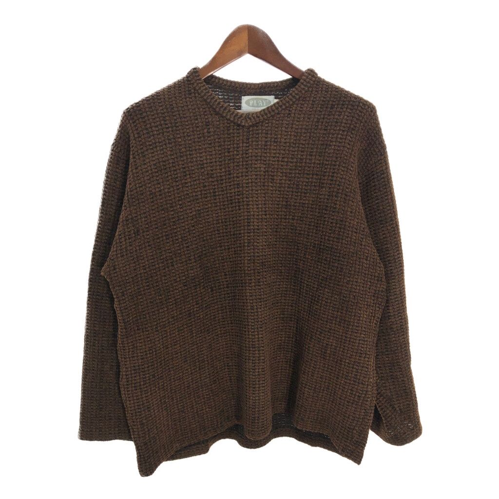 イタリア製 PLAY アクリル ニット セーター ブラウン (メンズ XL) 中古 古着 T0360