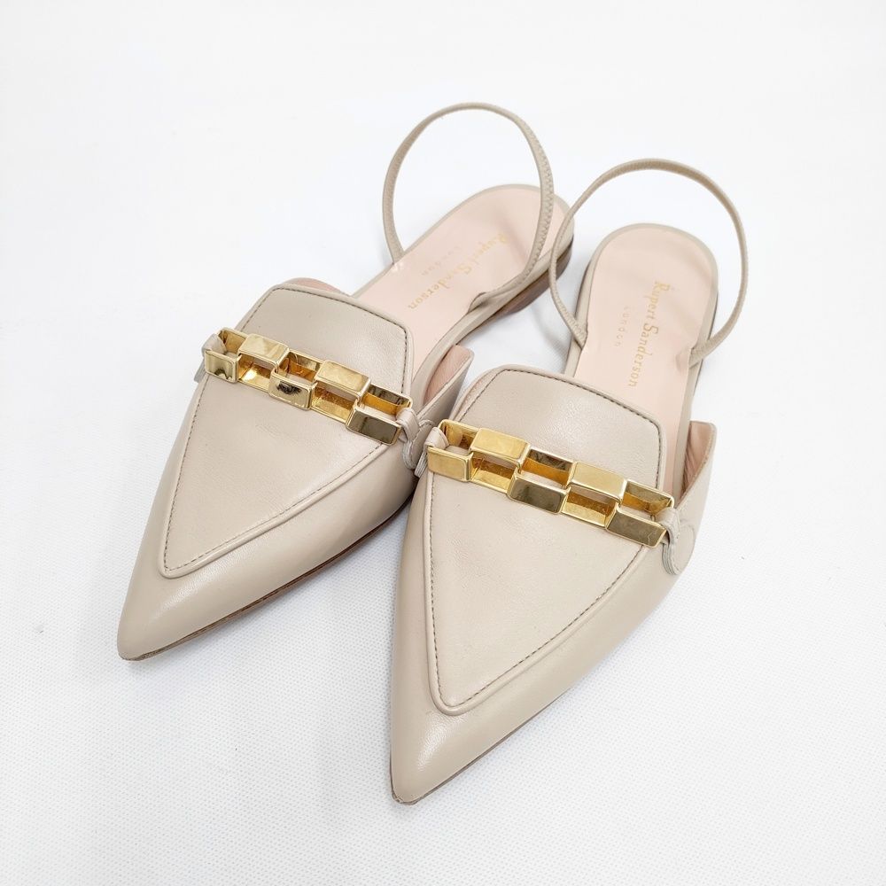 Rupert Sanderson チェーンスリングバックフラットシューズ 定価143000