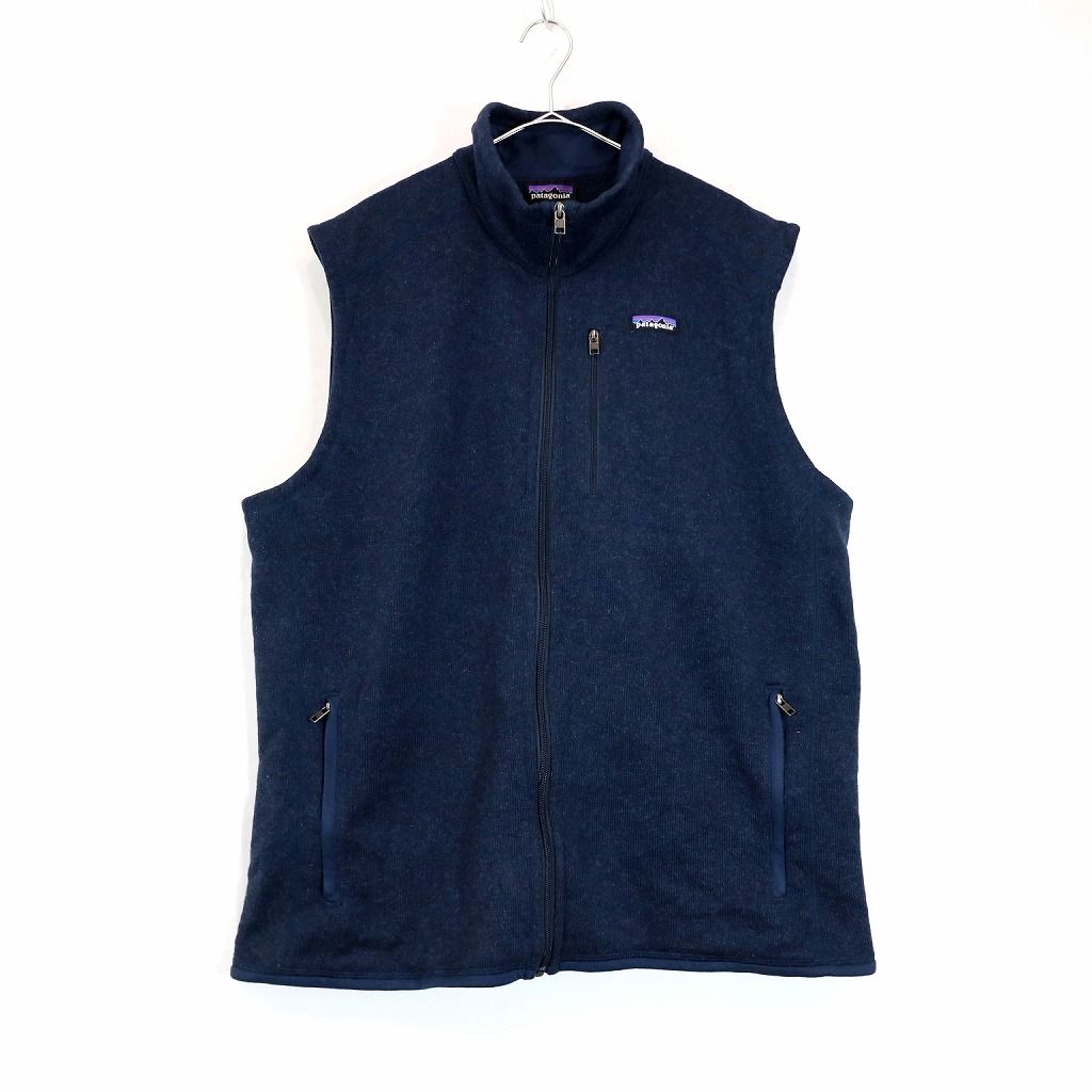 ☘️Patagonia☘️パタゴニア フリースベスト ワンポイント ネイビー