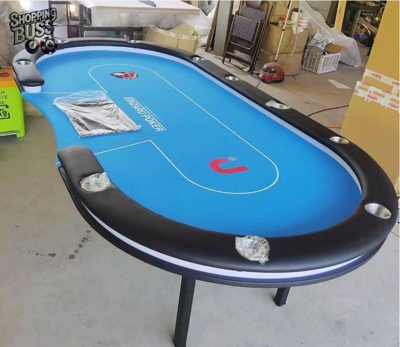 【新店オープン8000円クーポン期間限定】高品質 折りたたみ式ポーカーテーブル ポーカーテーブルトップ フェイクレザーパッド入りレールとカップホルダー付き 9人プレーヤー用 240*120cm