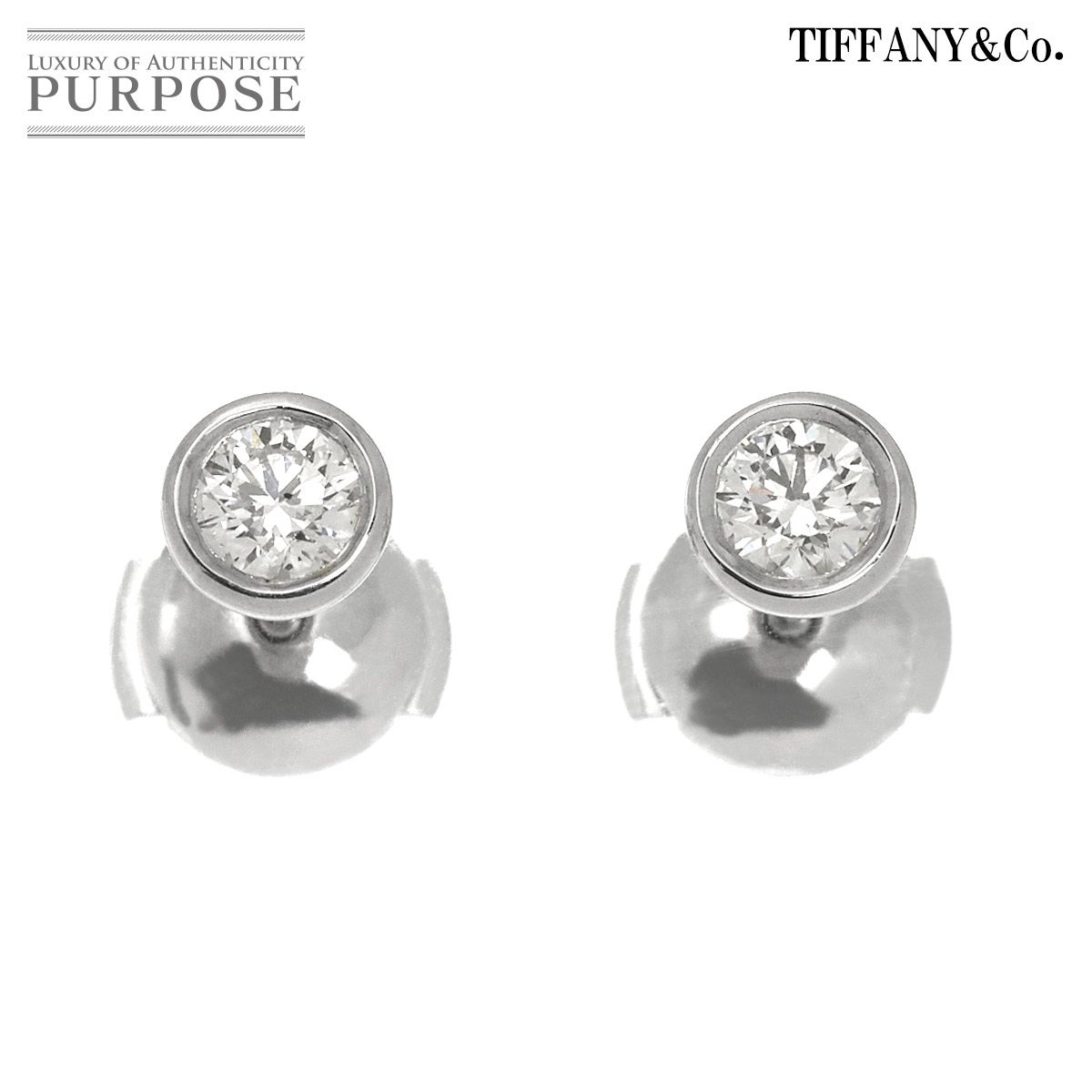 TIFFANYティファニー K18 バイザヤード ダイヤモンドピアス 5124