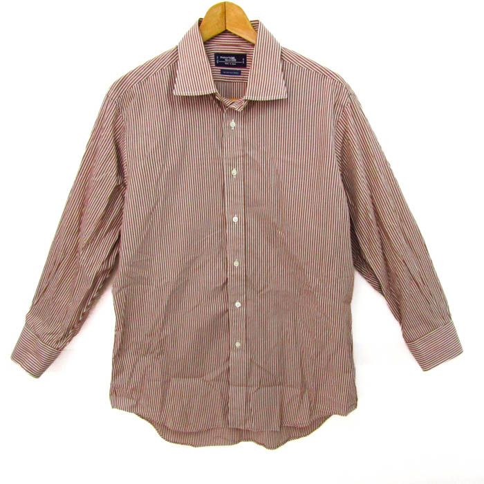 メーカーズシャツ鎌倉 長袖シャツ トップス ストライプ柄 日本製 メンズ 16 1 2-34サイズ 茶 白 MAKER S SHIRT KAMAKURA 鎌倉 中古 - メルカリ
