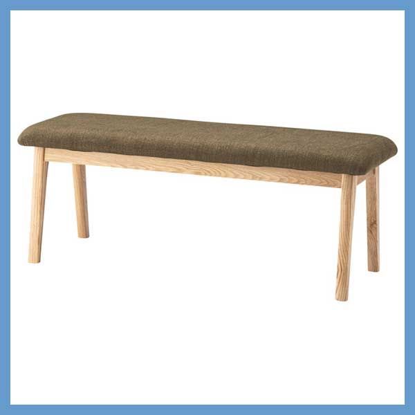 天然木 アッシュ のダイニングベンチ W102×D33×H36-7cm No.330 モカブラウン