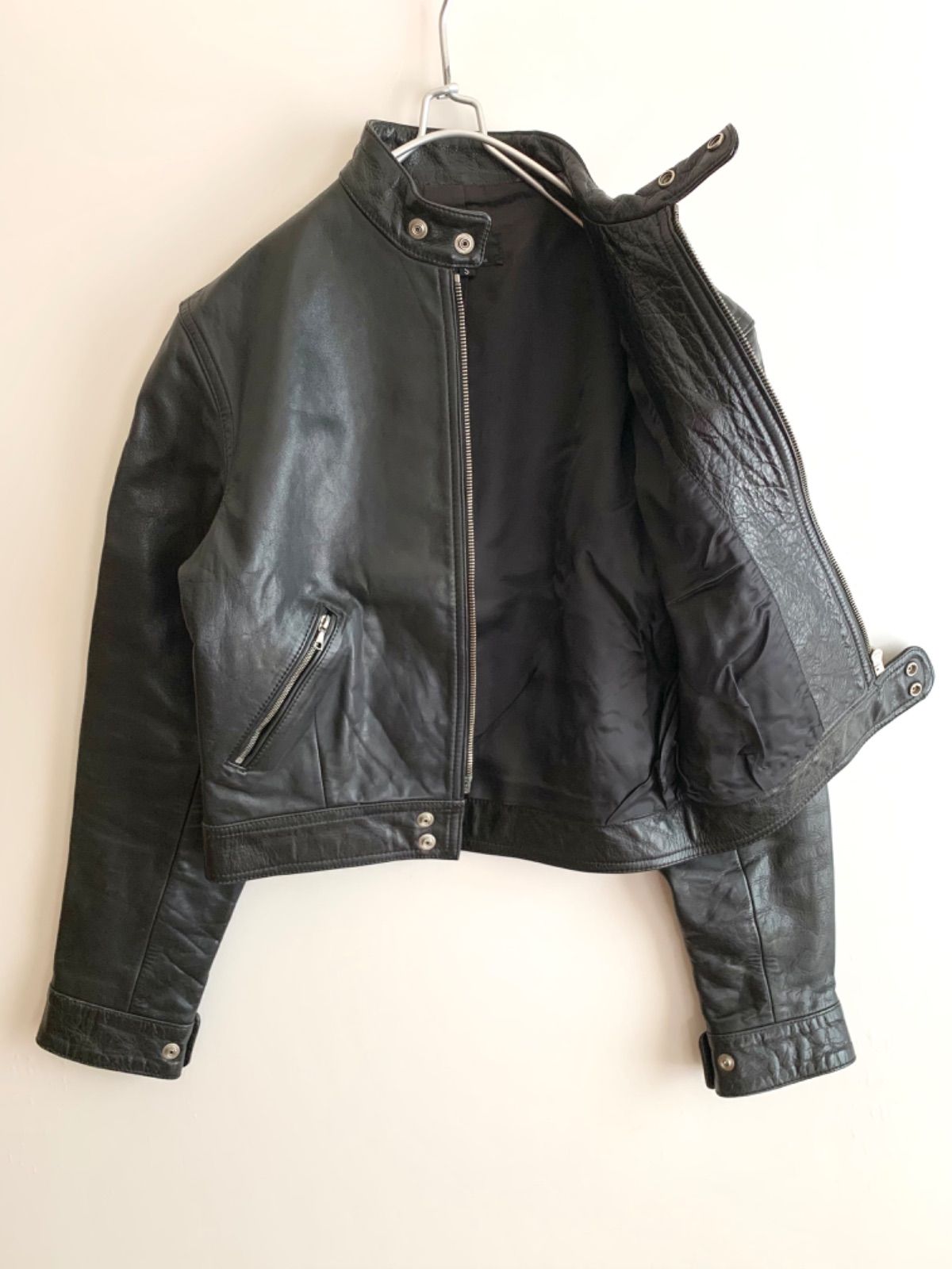 A.P.C アーペーセー　レザージャケット　シングルライダース　ブラウン　羊皮 apc アーペーセー レザージャケット ライダース シングル