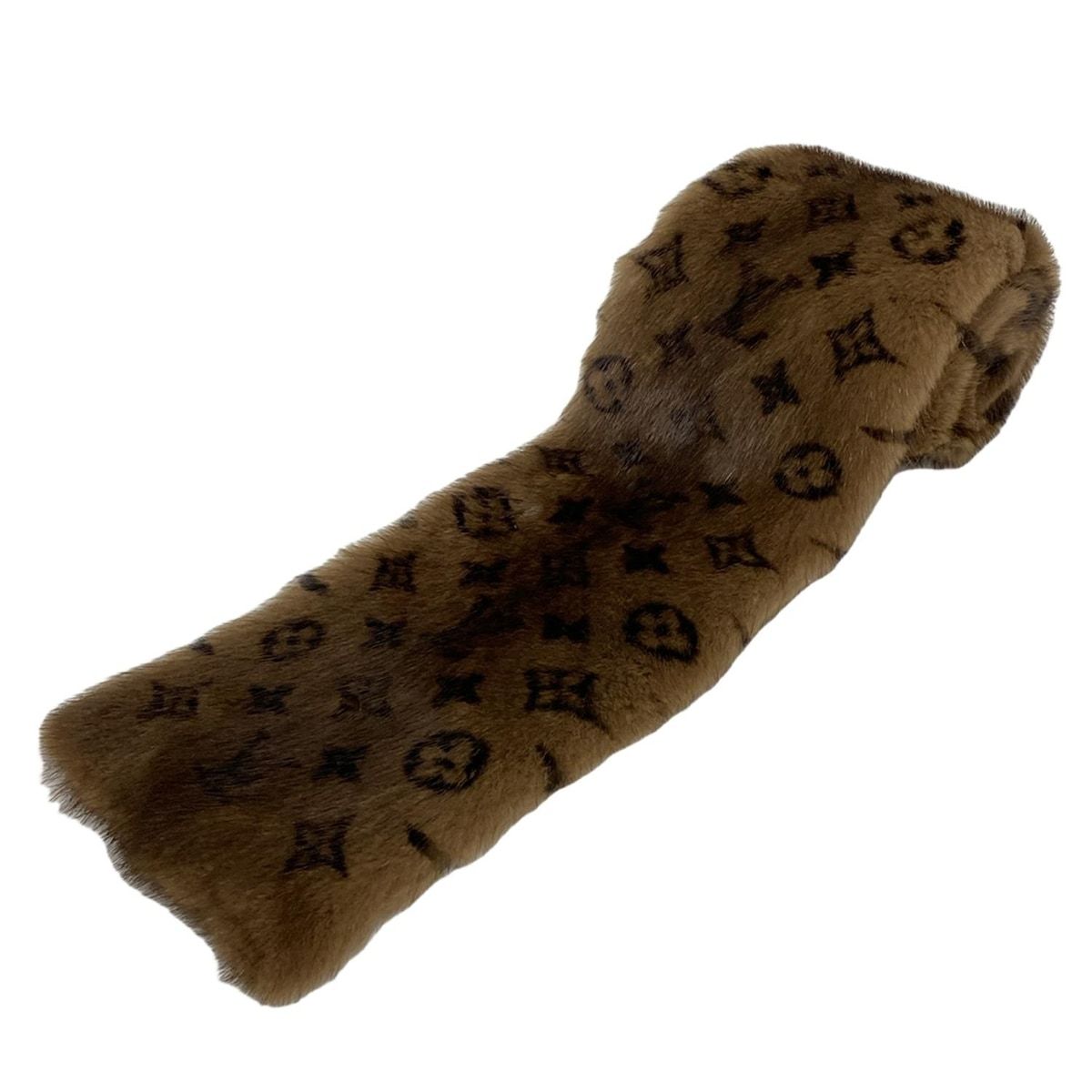 LOUIS VUITTON ルイヴィトン マフラー モノグラムヴィゾン エシャルプヴィゾン M72245 ミエル ミンク