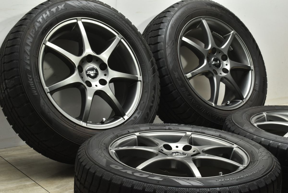 【程度良好品】ザック 17in 7J +48 PCD114.3 トーヨー トランパスTX 215/60R17 カローラクロス オデッセイ エルグランド エクストレイル