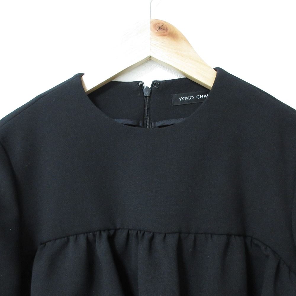 美品 YOKO CHAN ヨーコチャン Front Gathered Blouse ストレッチ
