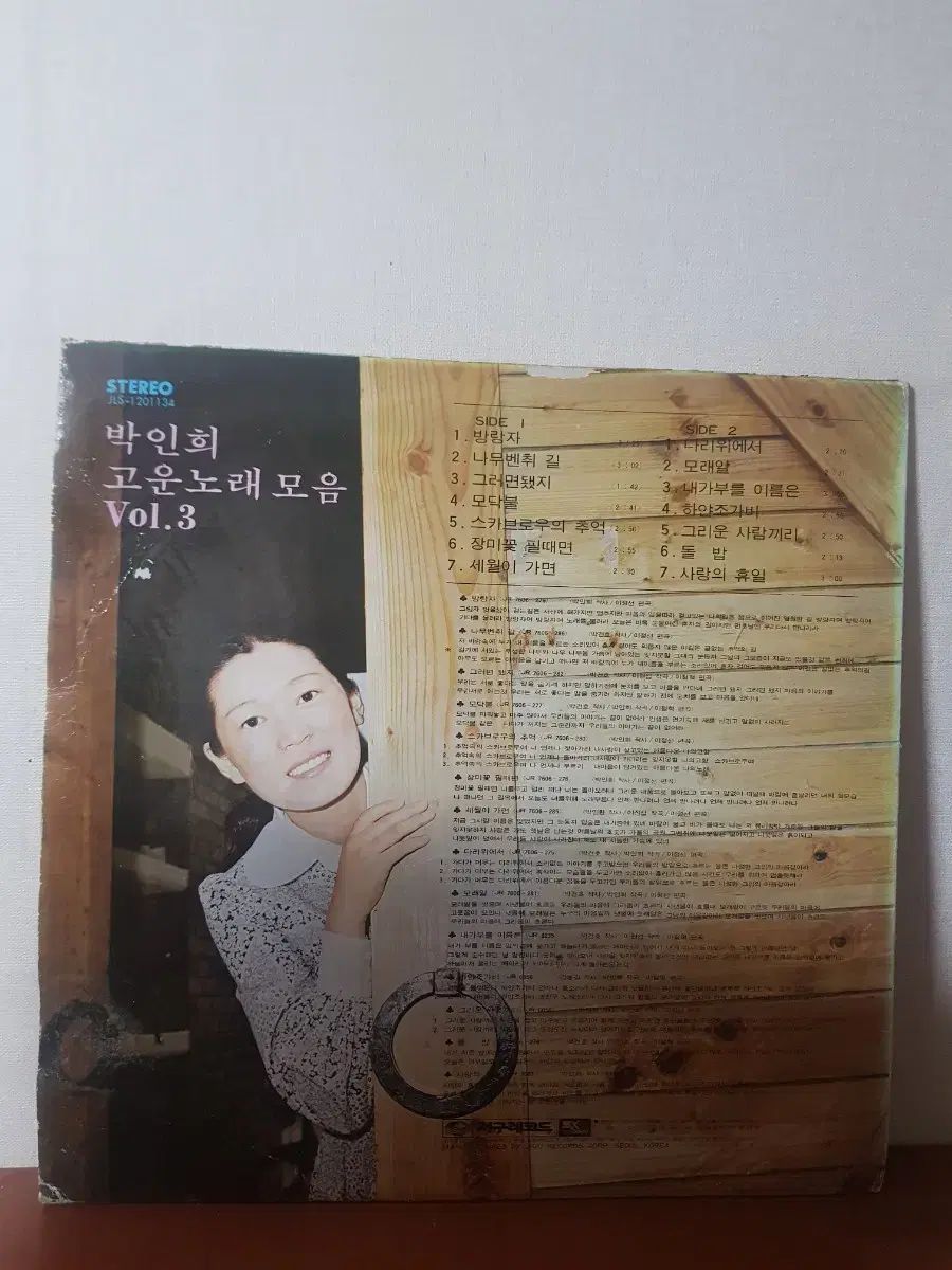 パク インヒ 美しい曲の 3 家 1976 年 歌謡LPヴァイナル vinyl 7080 行こう lp