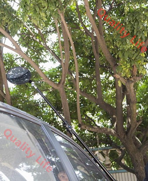 車の点検ミラー 手持ち式の格納式屋根安全点検ミラー アクリル防爆凸面反射鏡 車両の底 シャフト 地下 屋根 天井 FFCRYSTALESIA_COM