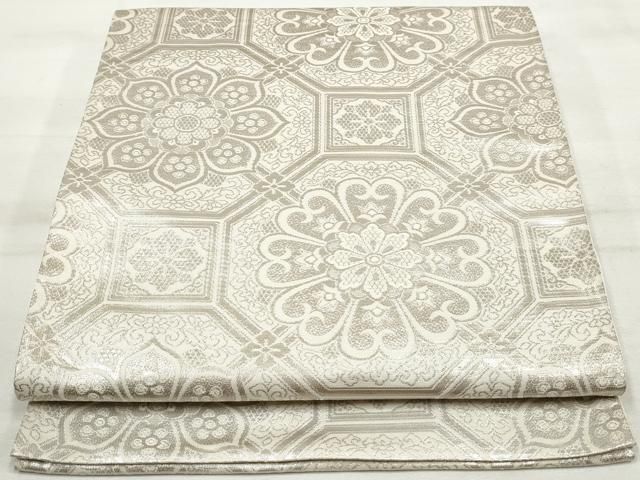 平和屋着物●上質なお召　天目織　正倉院花文　正絹　逸品　DAAV1424tw 平和屋着物○上質なお召 天目織 正倉院花文 正絹 逸品