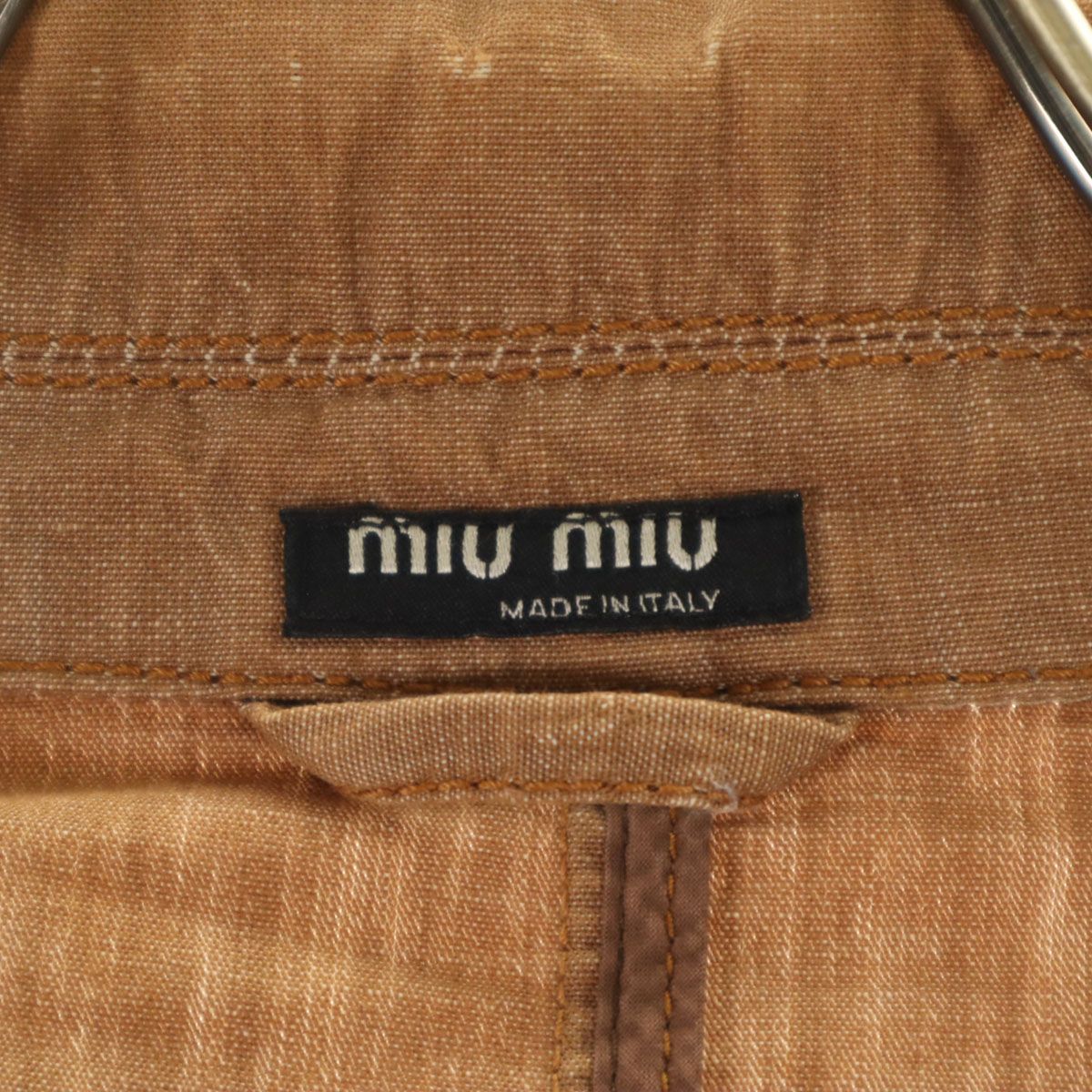 MIUMIU ミュウミュウ イタリア製 テーラードジャケット 46 ベージュ