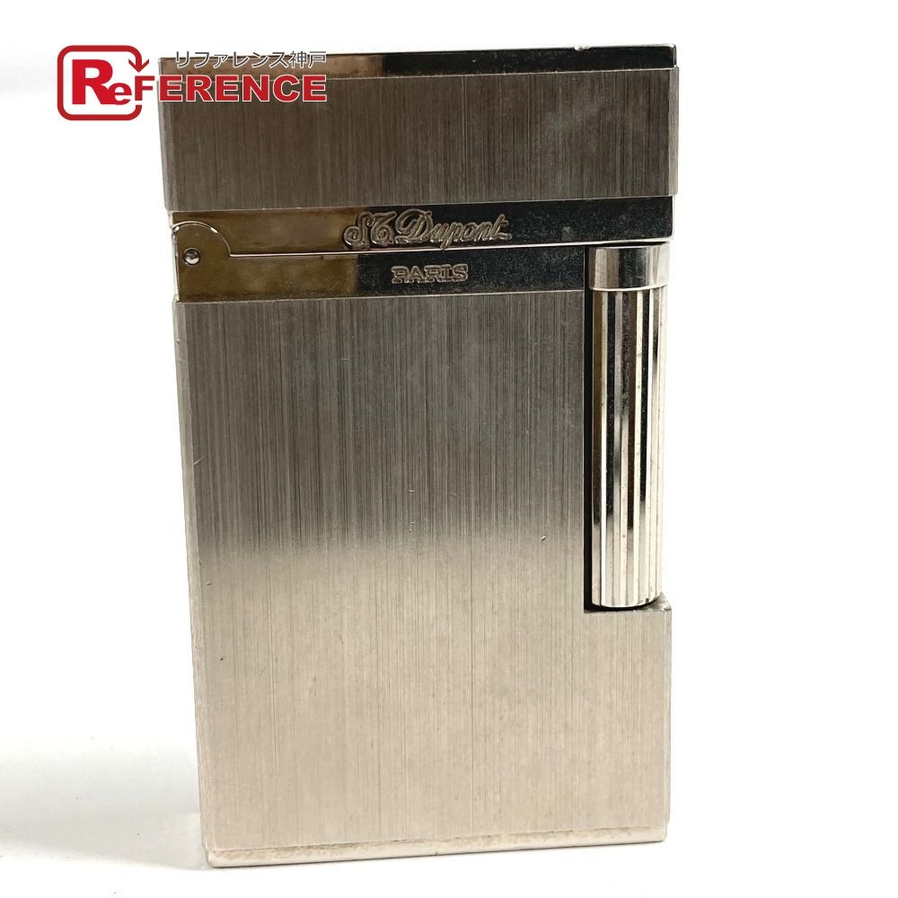Dupont デュポン ライター ヘアライン ヴァーティカル 真鍮 シルバー