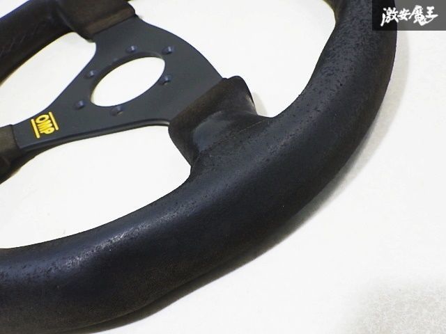 OMP スウェード ステアリング ハンドル ホイール 3本スポーク 約