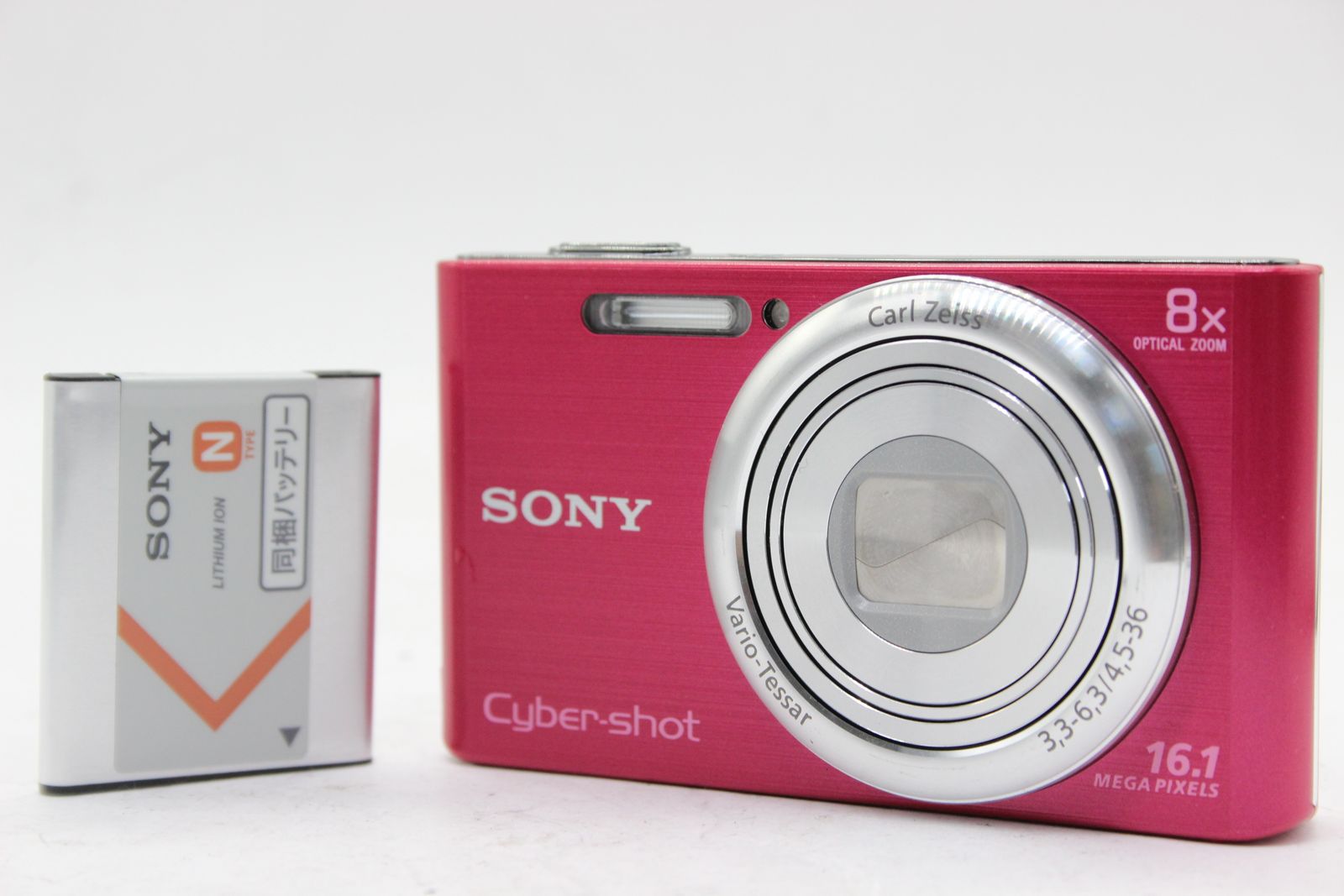 【美品 返品保証】 ソニー Sony Cyber-shot DSC-W730 ピンク 8x バッテリー付き コンパクトデジタルカメラ s555