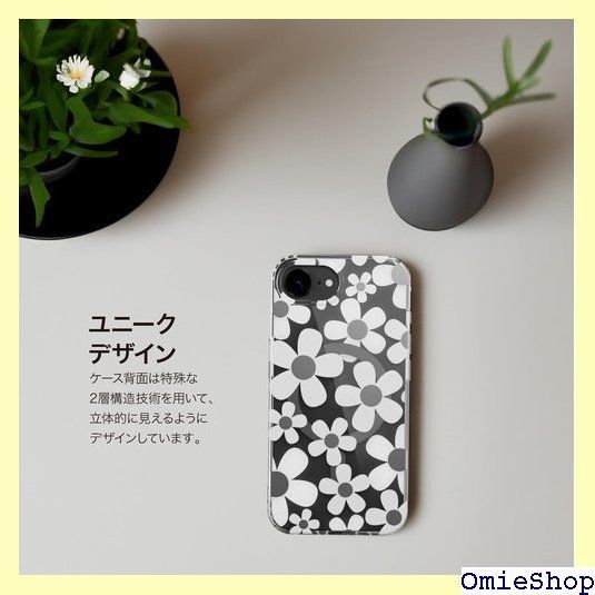 SwitchEasy iPhone 16e 対応 ケース 花柄 クリア オシャレ 可愛い