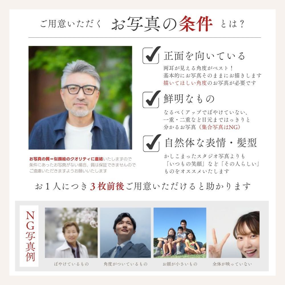 1名様向け／通常作成】似顔絵＆お名前入りポエム ◇ A4 ◇ 還暦