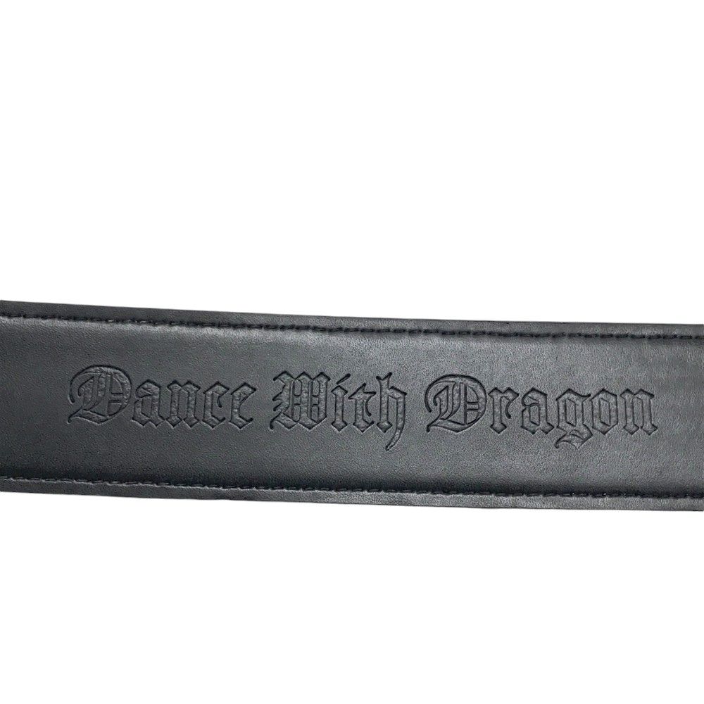 ダンスウィズドラゴン バックルベルト 黒 ゴルフウェア　ビシュー　スター　新品 DANCE WITH DRAGON ダンスウィズドラゴン ロゴバックル ベルト