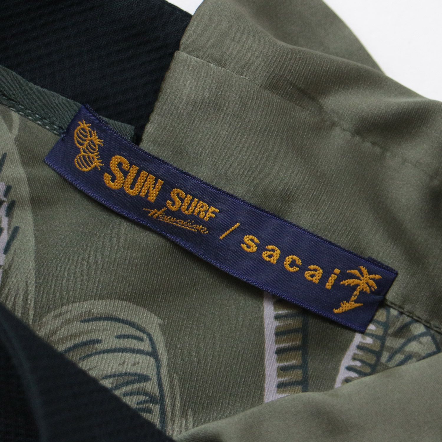 Sacai サカイ × SUN SURF ブラウス シャツ トップス 長袖 プリーツ 