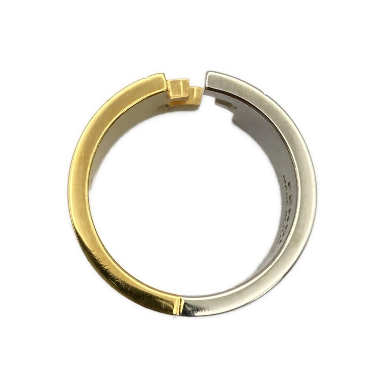 大学生 割引 FENDI(フェンディ) リング FF ゴールド×シルバー - S美品 アクセサリー