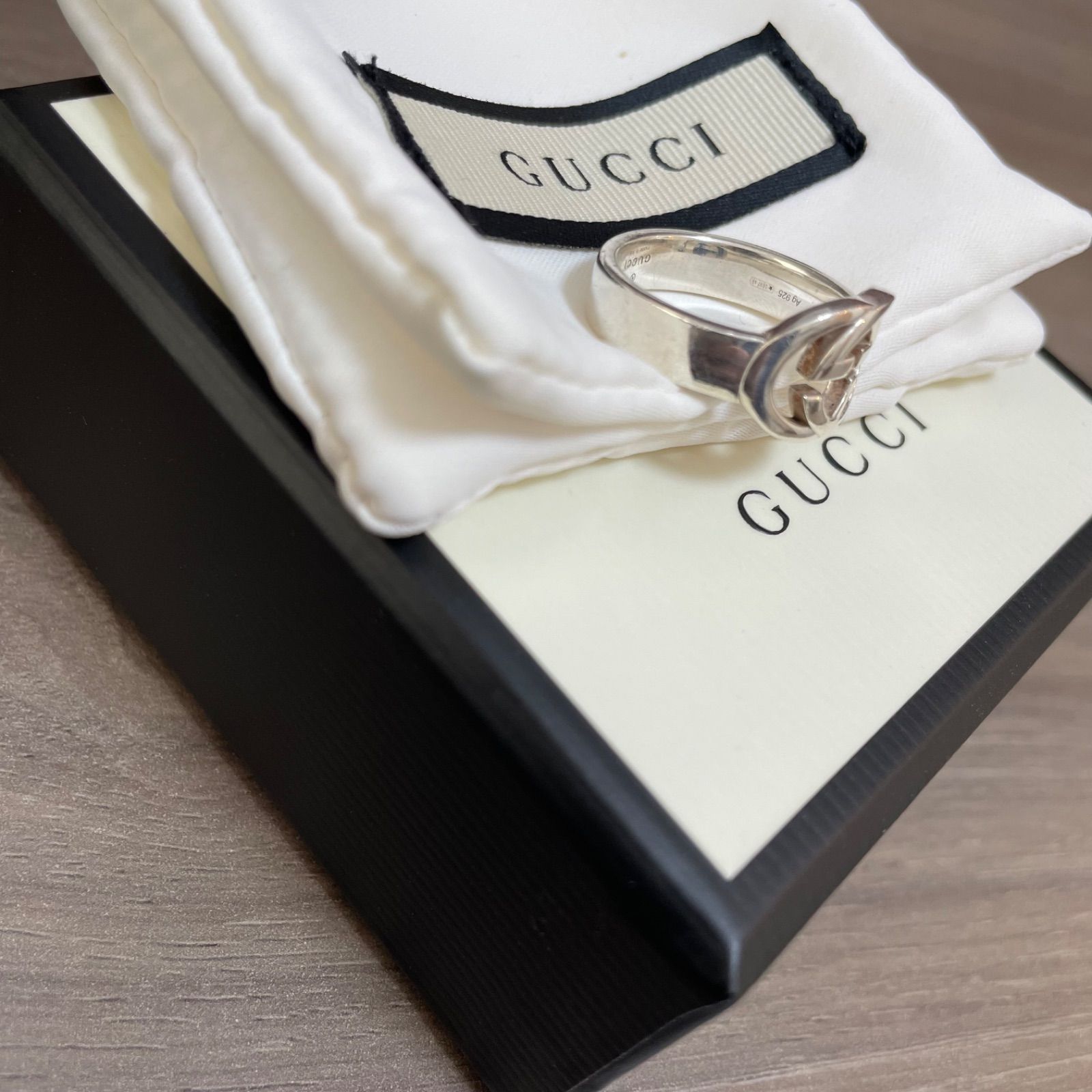 ☆GUCCI グッチ シルバーリング インターロッキング GG ダブルG