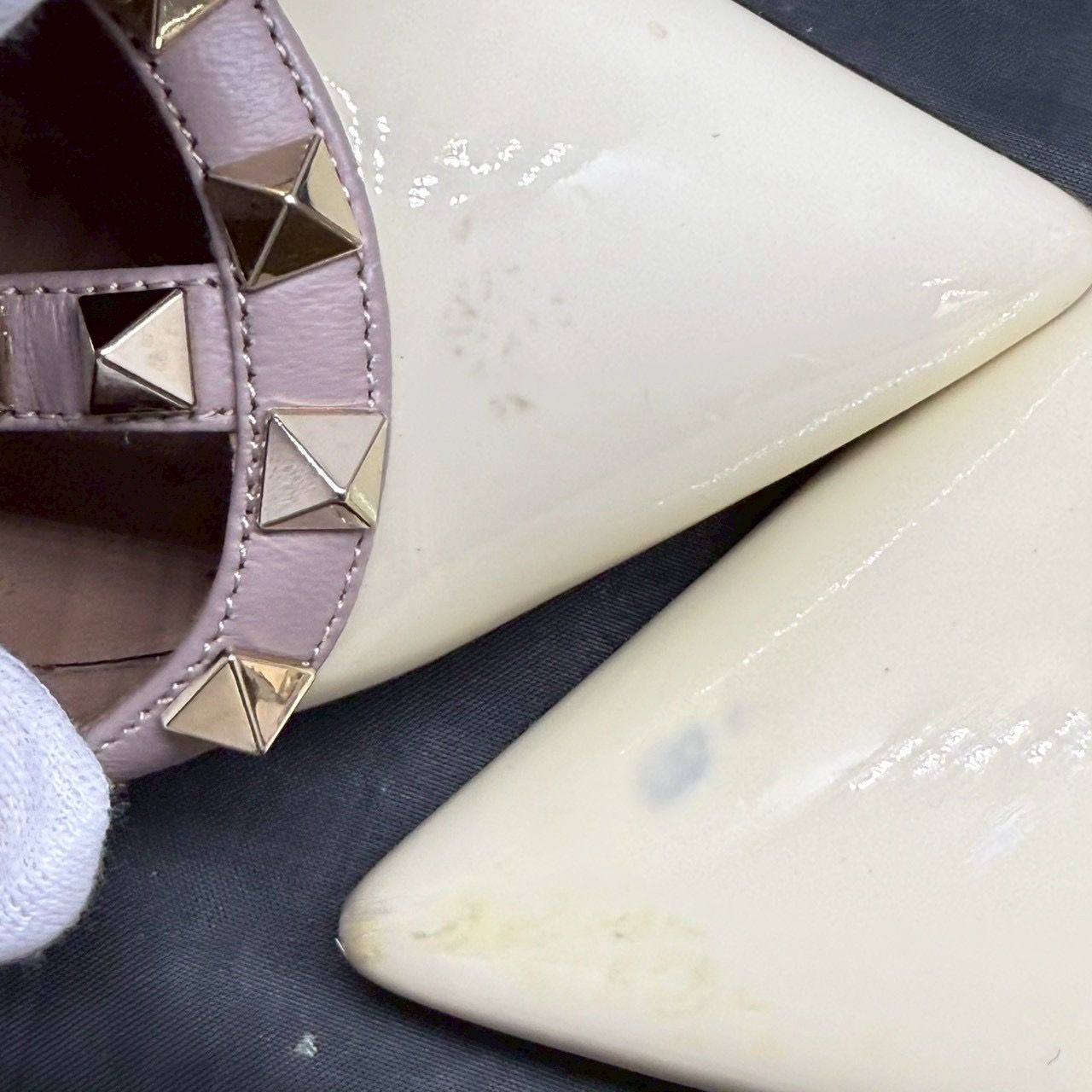 ヒールパンプス ベージュ