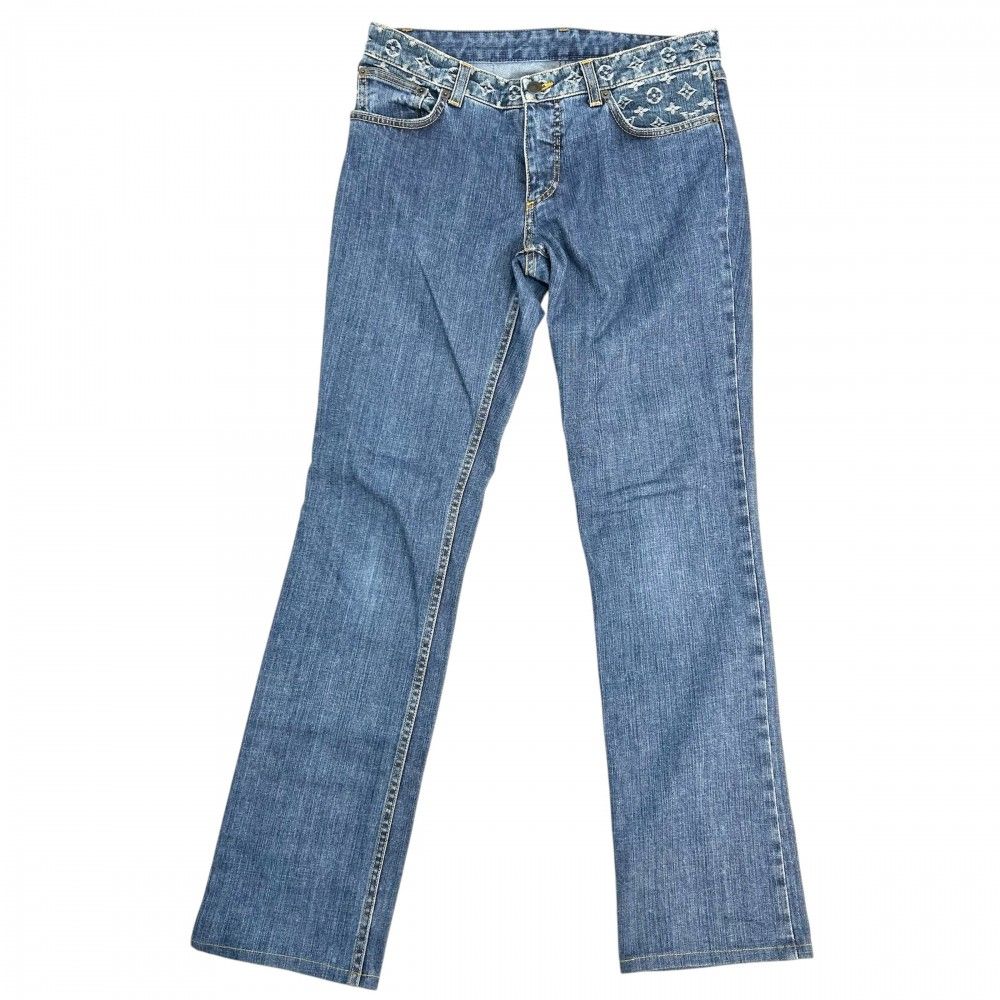 LOUIS VUITTON ルイヴィトン モノグラム デニムパンツ ブルー 青 ルイ  