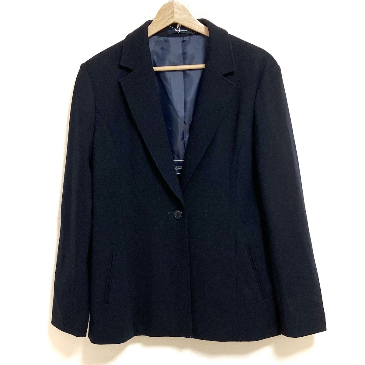 Aquascutum(アクアスキュータム) ジャケット サイズ8 M レディース美品 - ダークネイビー 長袖/秋/春 - メルカリ