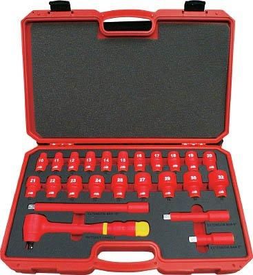 2営業日で発送 TRUSCO トラスコ中山 TRUSCO 絶縁ソケットレンチセット 6角タイプ 差込角12.7mm code 7624611